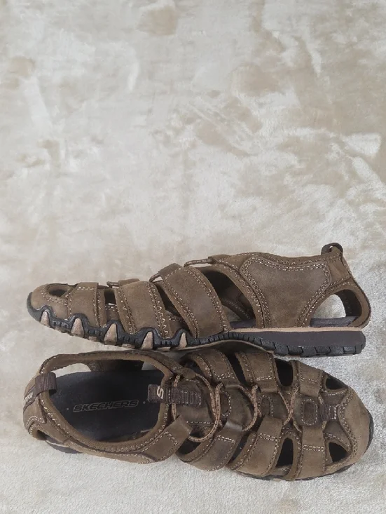 Skechers Brown Closed-Toe Multi-Strap Sandals - Picture 4 of 5